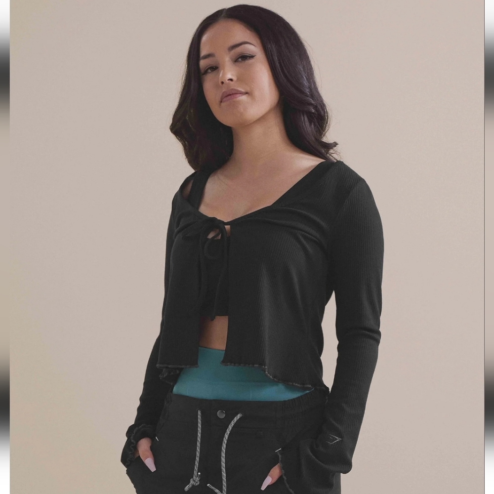 NWOT Gymshark Pause Cardigan - Black Size Small
